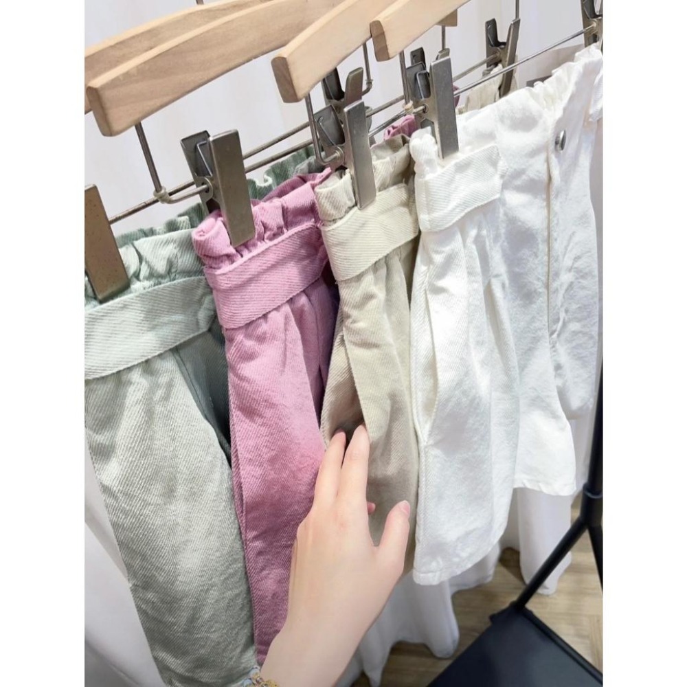 (D190)單釦高腰短褲-4色 休閒短褲-細節圖2