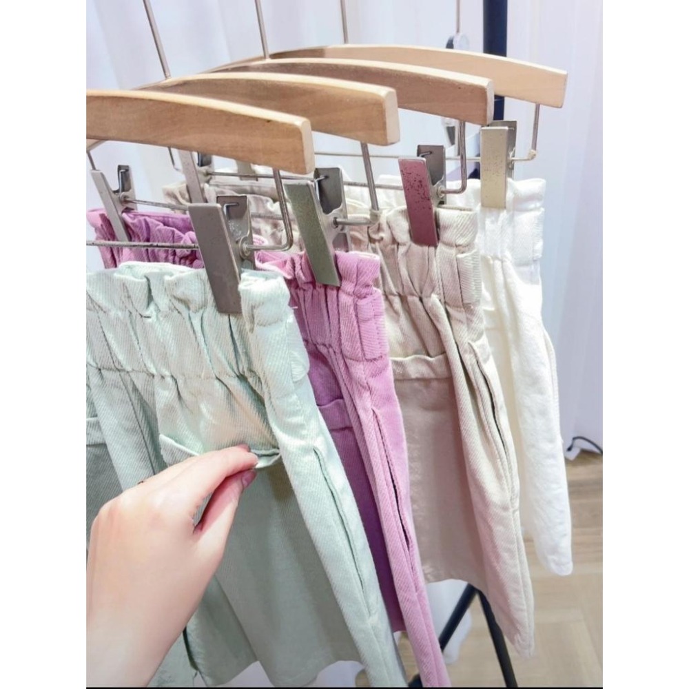 (D190)單釦高腰短褲-4色 休閒短褲-細節圖3