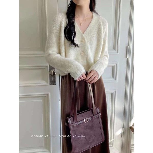 (A239)V領水貂毛外套-2色-細節圖2