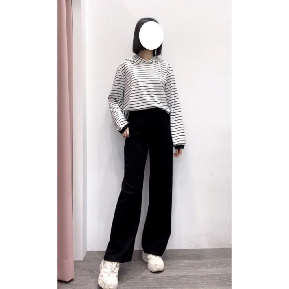 (A291)條紋連帽長袖上衣-2色 帽t 休閒上衣-細節圖2