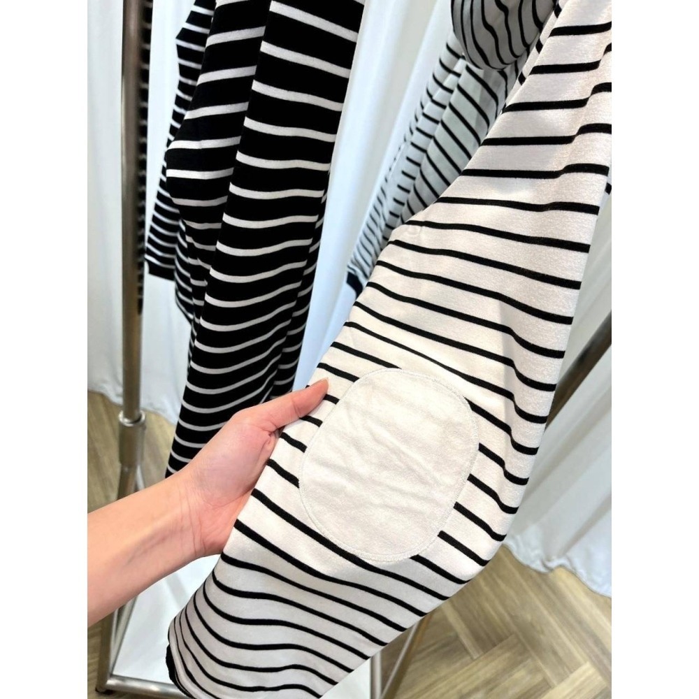 (A291)條紋連帽長袖上衣-2色 帽t 休閒上衣-細節圖7