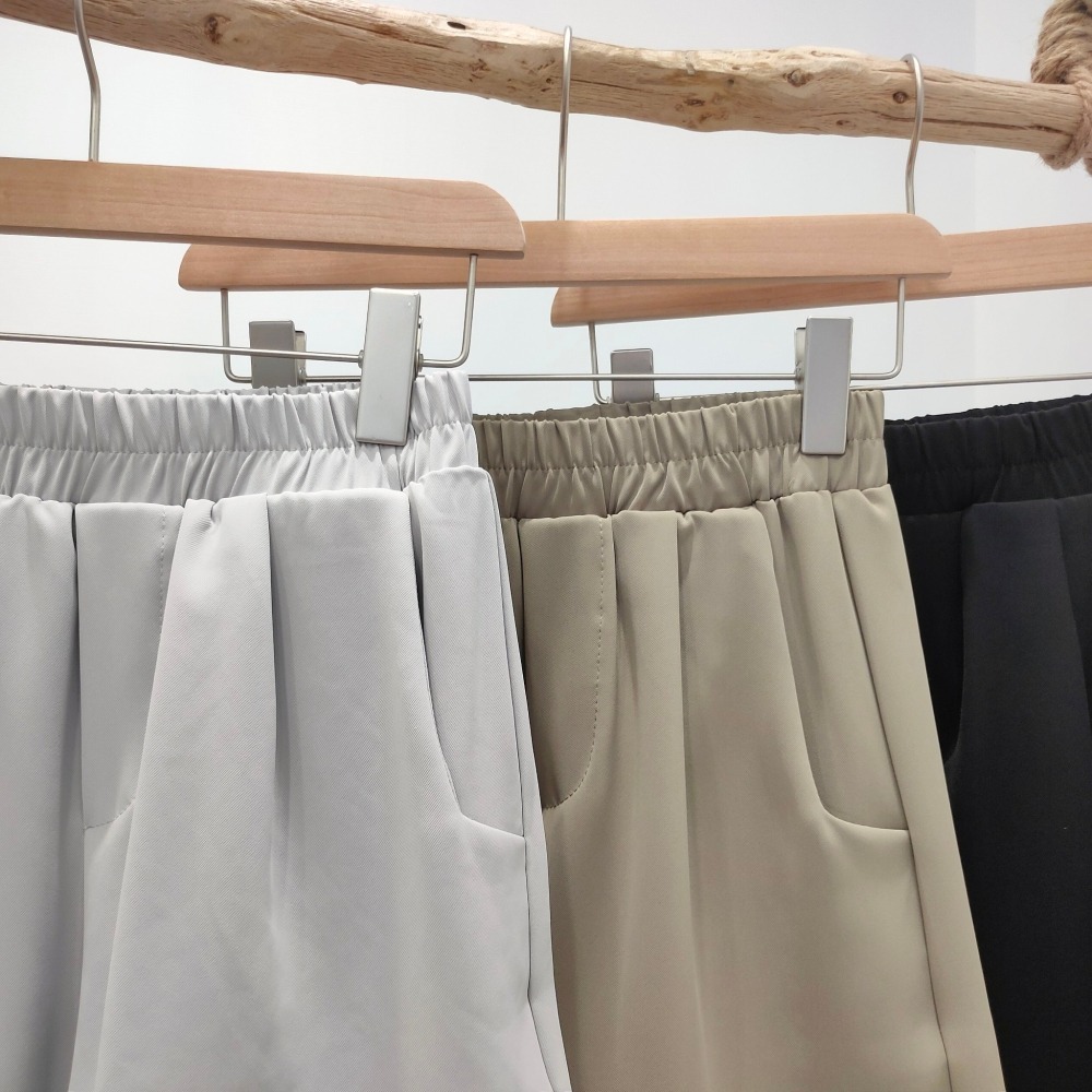 (D143)鬆緊滑面四分短褲-3色-細節圖8