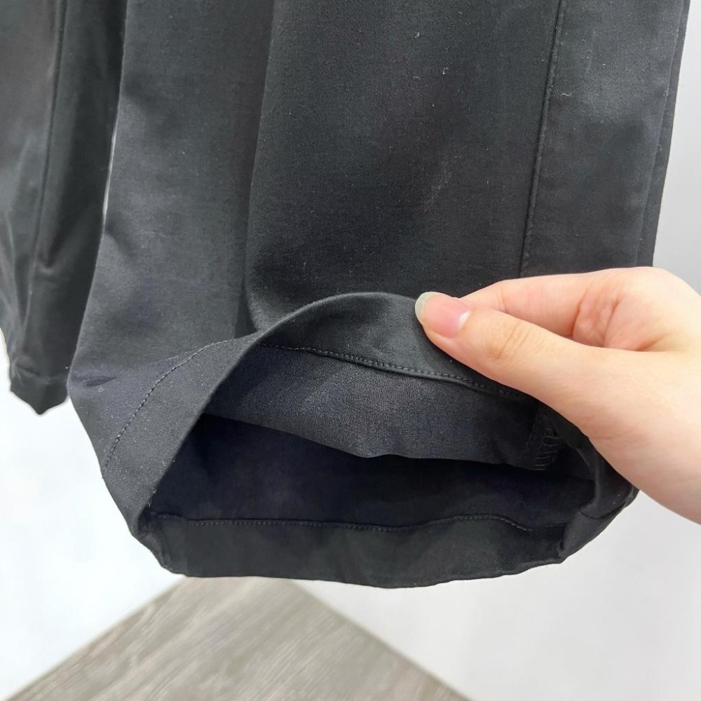 (D205)鬆緊挺版黑色落地寬褲S-2L 高腰 長褲-細節圖4