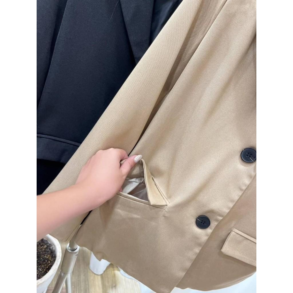 (G36)綁帶墊肩西裝外套-3色 秋冬外套 長袖外套-細節圖2