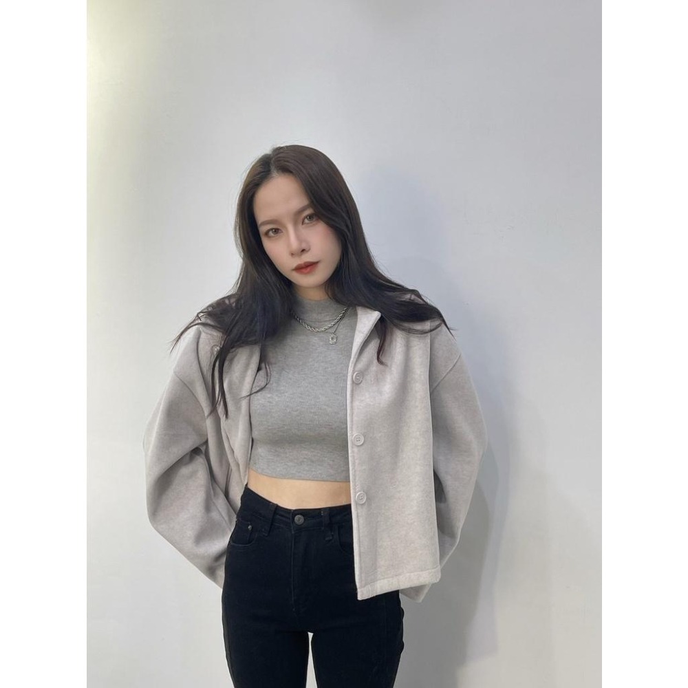 (G30)類貂毛質感排扣翻領外套-4色-細節圖4