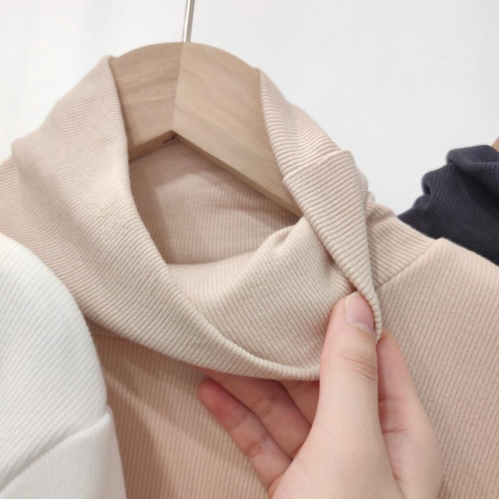 (A246)高領內刷絨長袖上衣-3色 內搭 保暖內搭 打底衣 打底衫-細節圖7