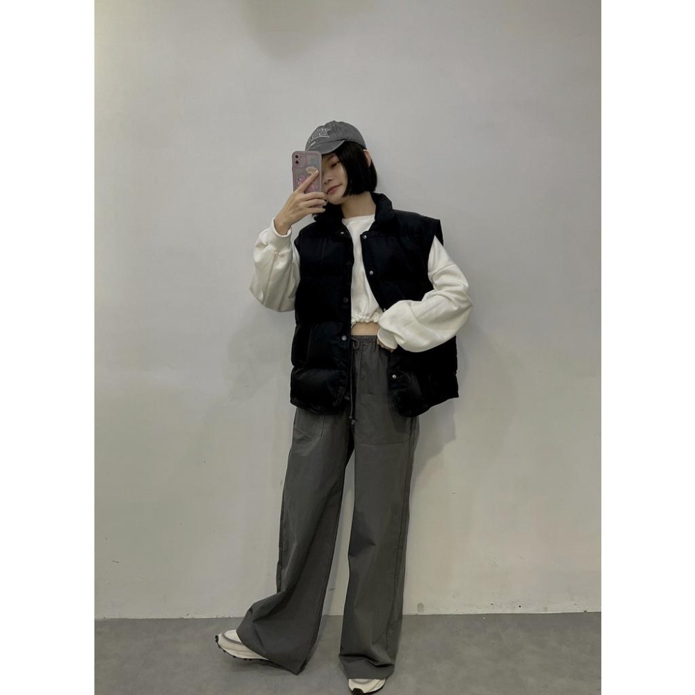 (G32)壓紋鋪棉背心外套-4色 背心-細節圖2