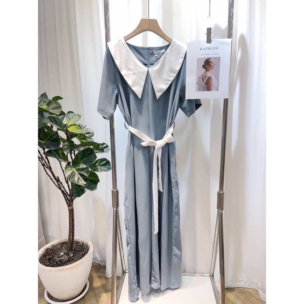 (F34)正韓-翻領撞色綁帶連身寬褲-3色-規格圖4