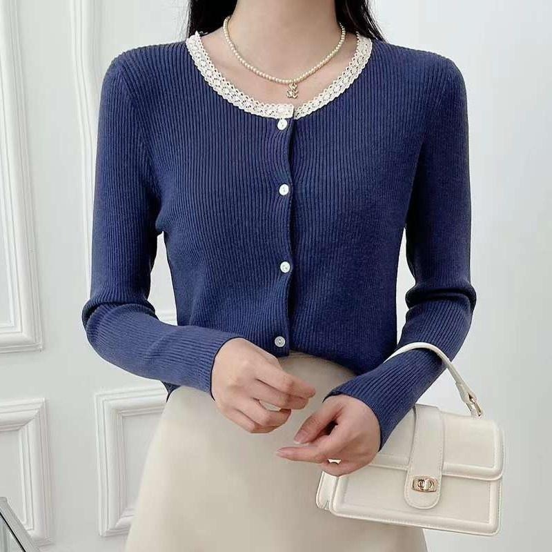 (A215)花邊針織長袖上衣-8色-細節圖3