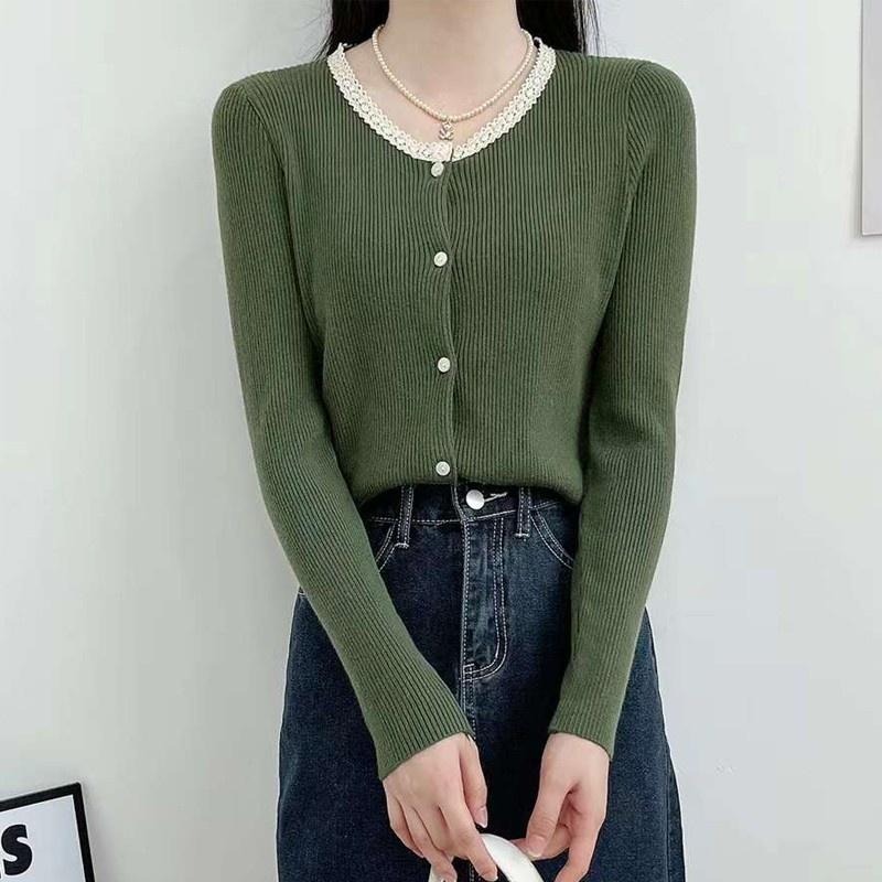 (A215)花邊針織長袖上衣-8色-細節圖4