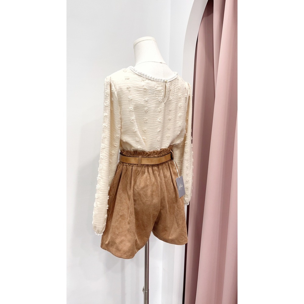 (A307)正韓 燒花拼接蕾絲長袖上衣-3色 韓國 氣質上衣 薄長袖-細節圖5