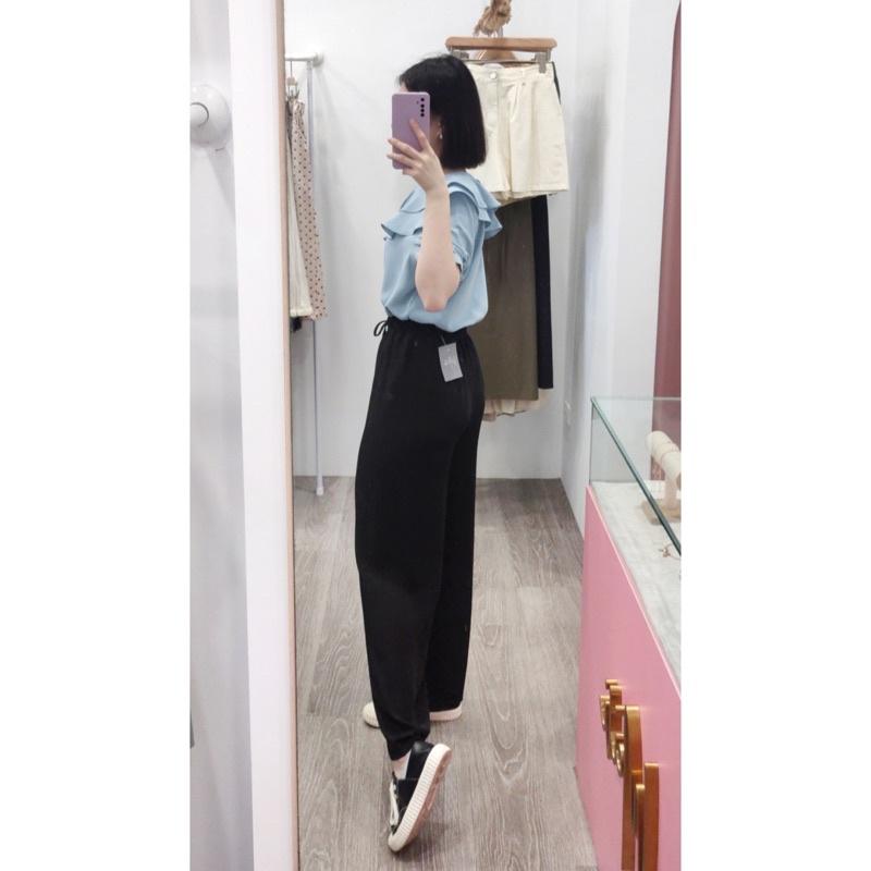 (D135)鬆緊綁帶寬褲-2色-細節圖5