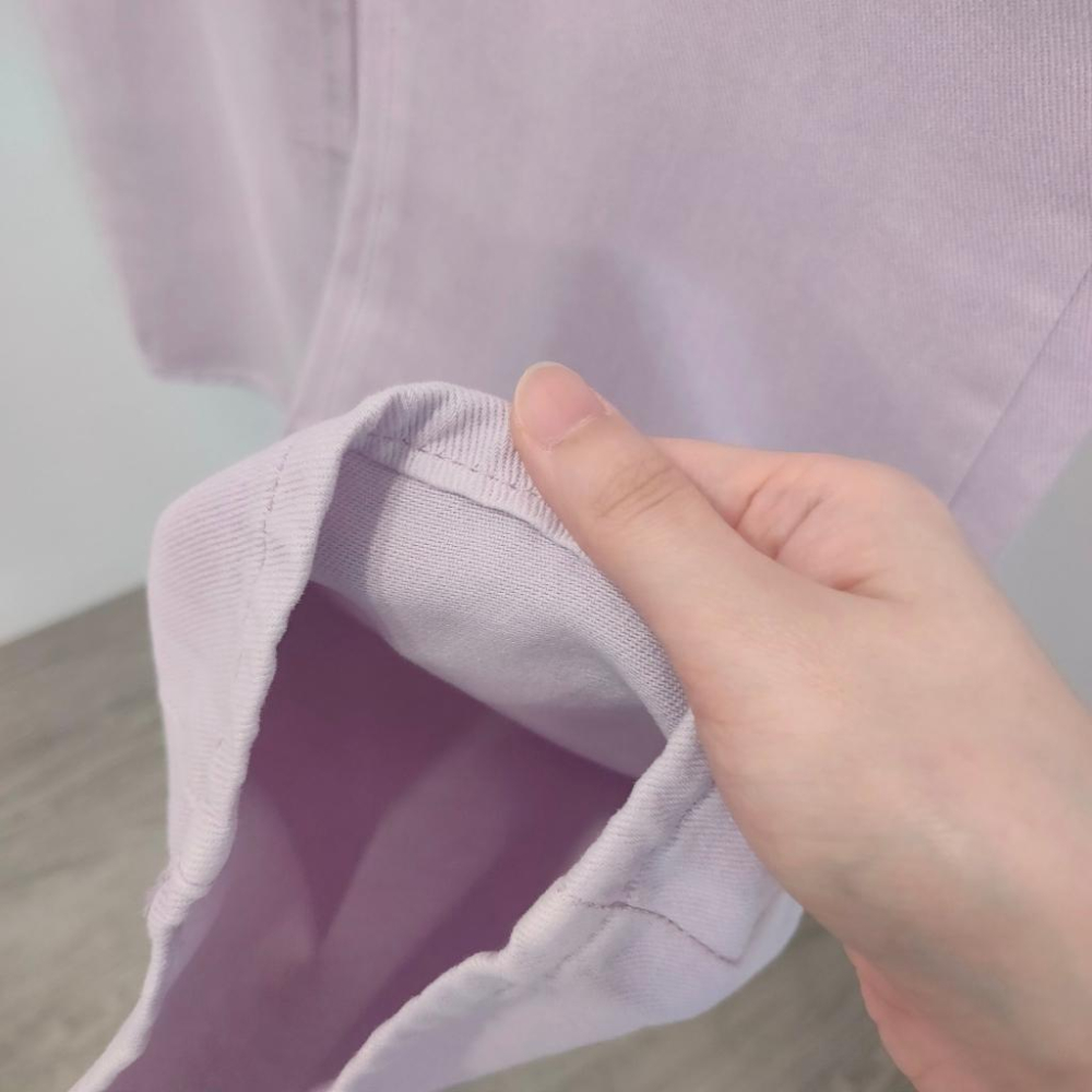 (D201)粉嫩紫/淺灰兩色 高腰直筒落地寬褲S-XL-細節圖7