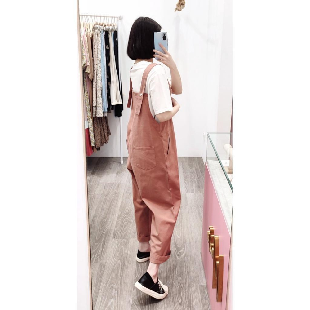 (F29)兩段式調節吊帶寬鬆長褲-3色-細節圖6