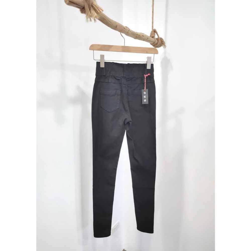 (D176)高腰收腹薄刷毛黑色長褲S-2L 保暖 磨毛 黑褲 緊身褲 內搭褲 休閒褲-細節圖5