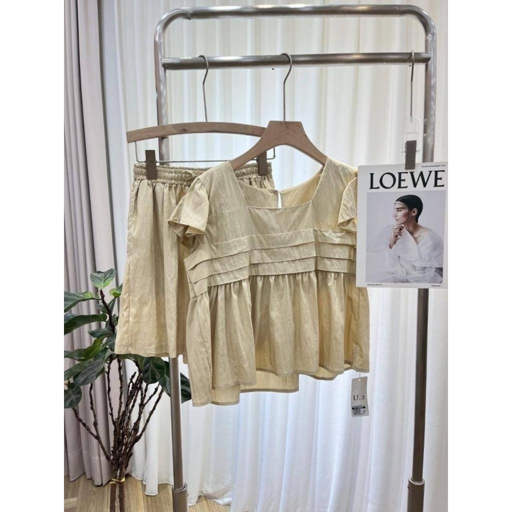 (A282)方領無袖滑面套裝-3色-細節圖7