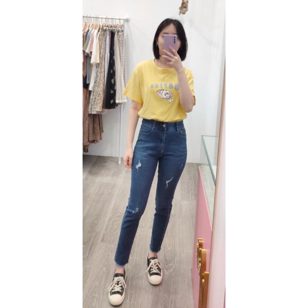 (D122)下抽鬚刷破牛仔長褲S-2L-細節圖3