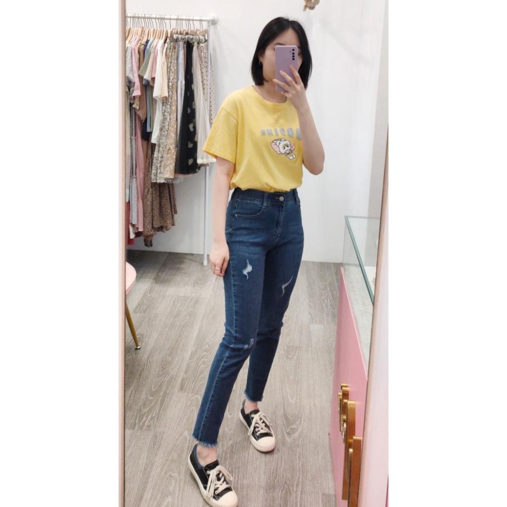 (D122)下抽鬚刷破牛仔長褲S-2L-細節圖4