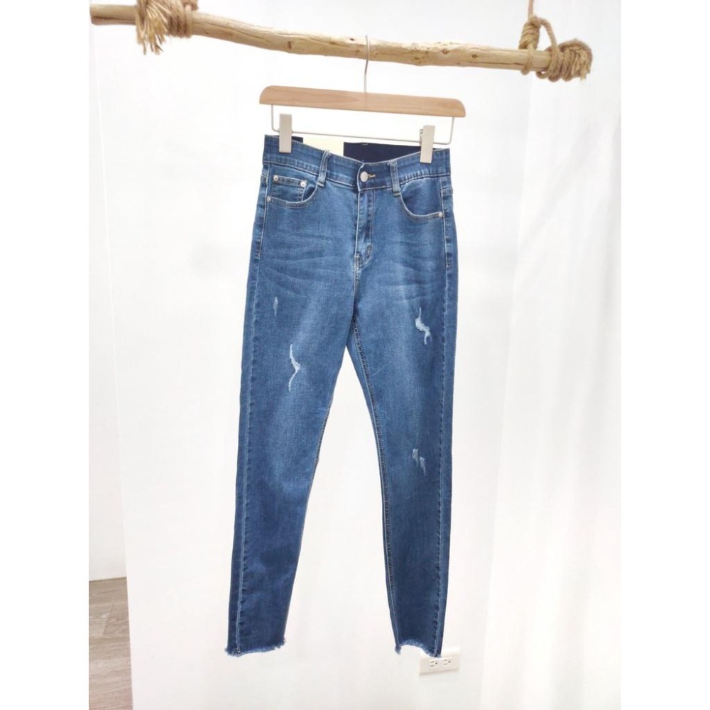 (D122)下抽鬚刷破牛仔長褲S-2L-細節圖6