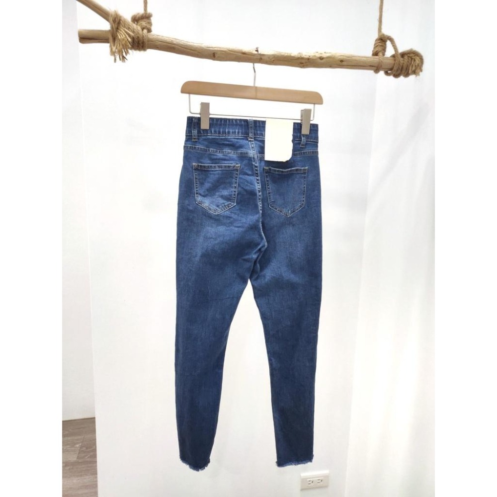 (D122)下抽鬚刷破牛仔長褲S-2L-細節圖9