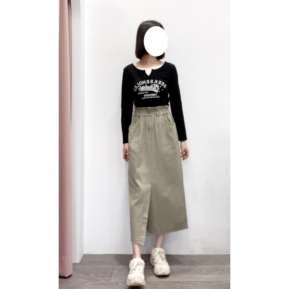 (A295)假兩件圓弧下擺上衣-5色 長袖上衣 長袖短版 短版上衣 tshirt t恤-細節圖4