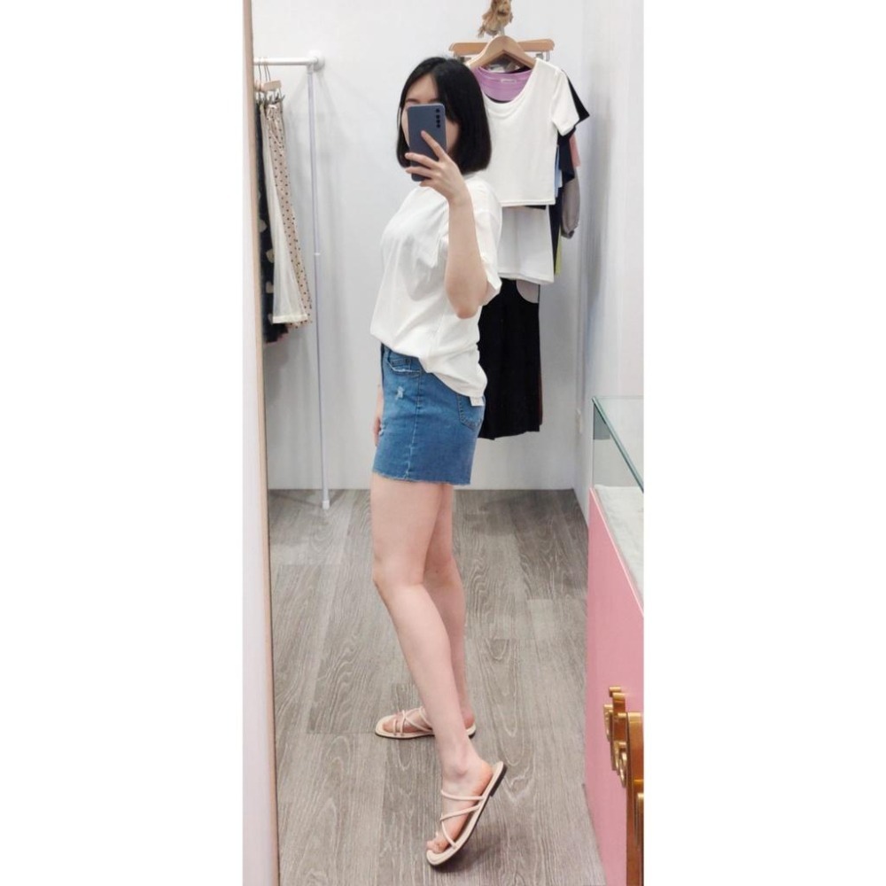 (D129)刷破抽鬚牛仔短褲S-XL-細節圖4