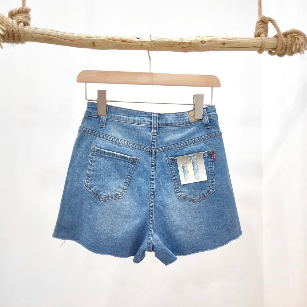 (D129)刷破抽鬚牛仔短褲S-XL-細節圖7