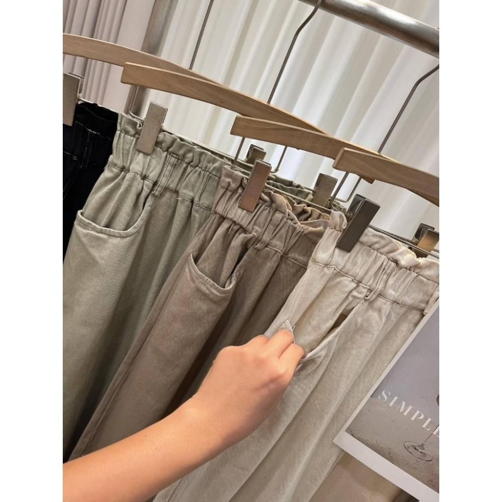 (E66)鬆緊花苞前開衩長裙-4色 休閒長裙 氣質長裙-細節圖7