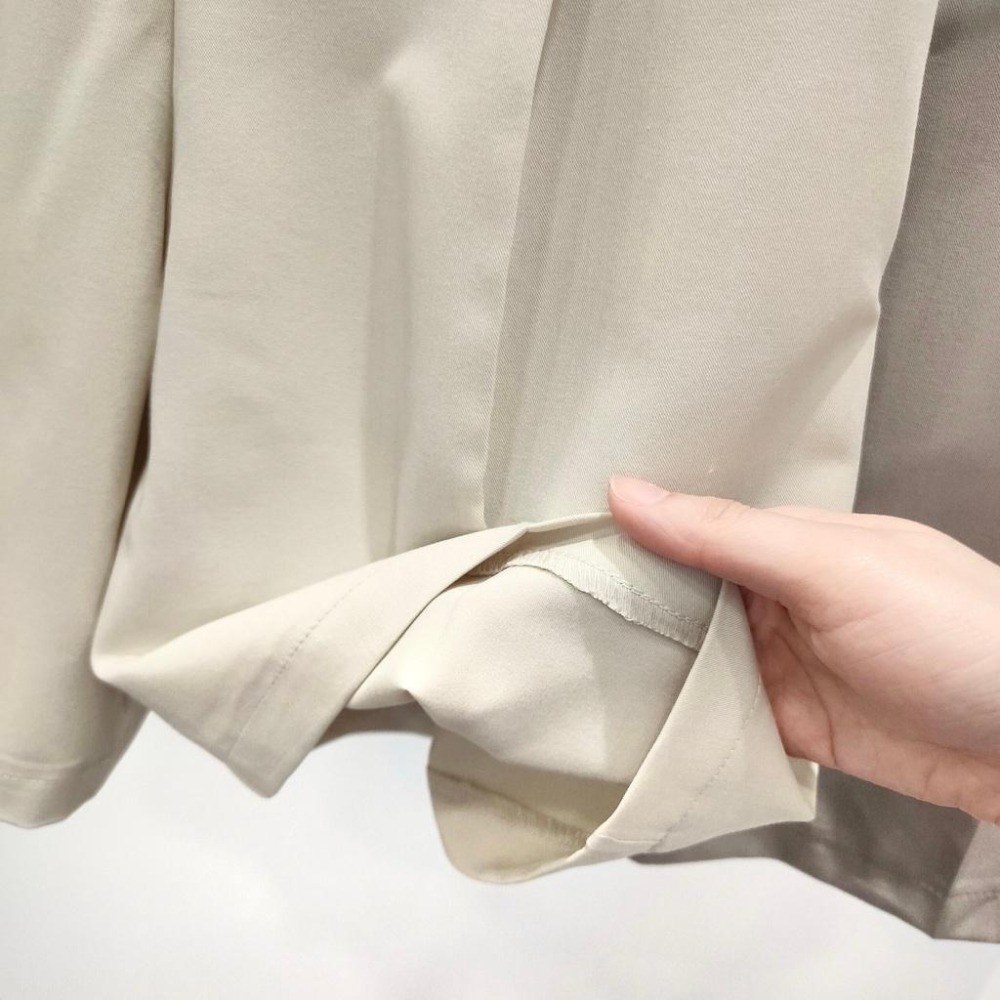 (D120)前打褶後鬆緊五分西裝褲-3色-細節圖7