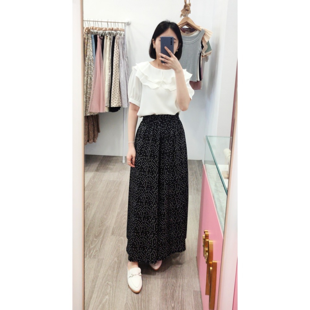 (D126)鬆緊雪紡寬褲-2款(版偏大 有口袋)-規格圖9