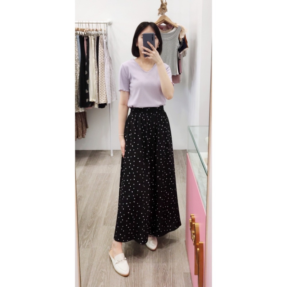 (D126)鬆緊雪紡寬褲-2款(版偏大 有口袋)-規格圖9