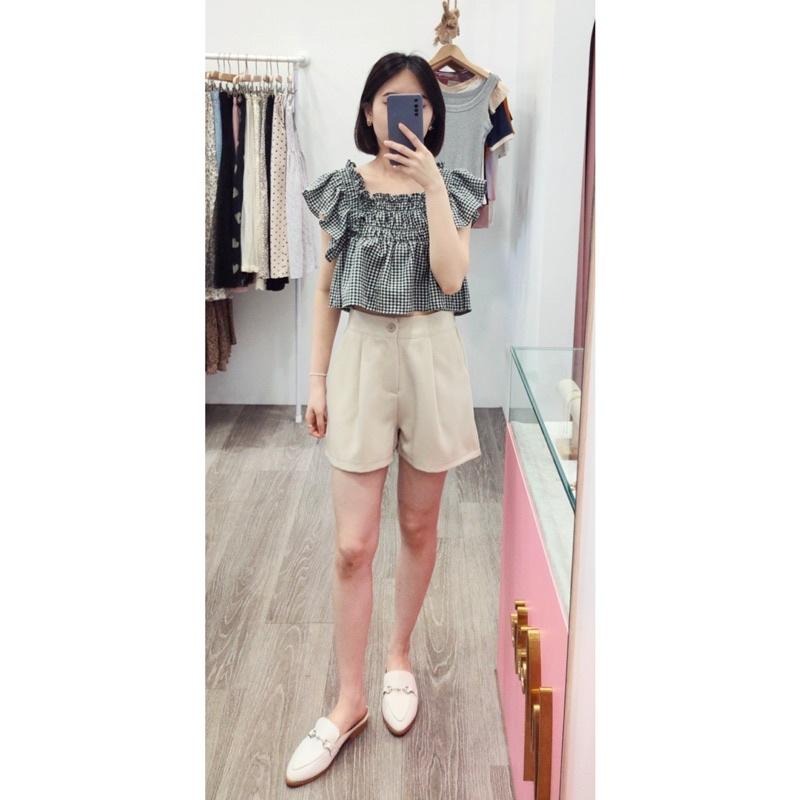 (D121)後鬆緊西裝短褲-4色-細節圖2