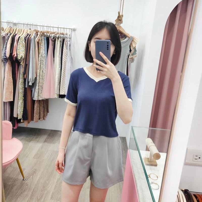 (D121)後鬆緊西裝短褲-4色-細節圖3