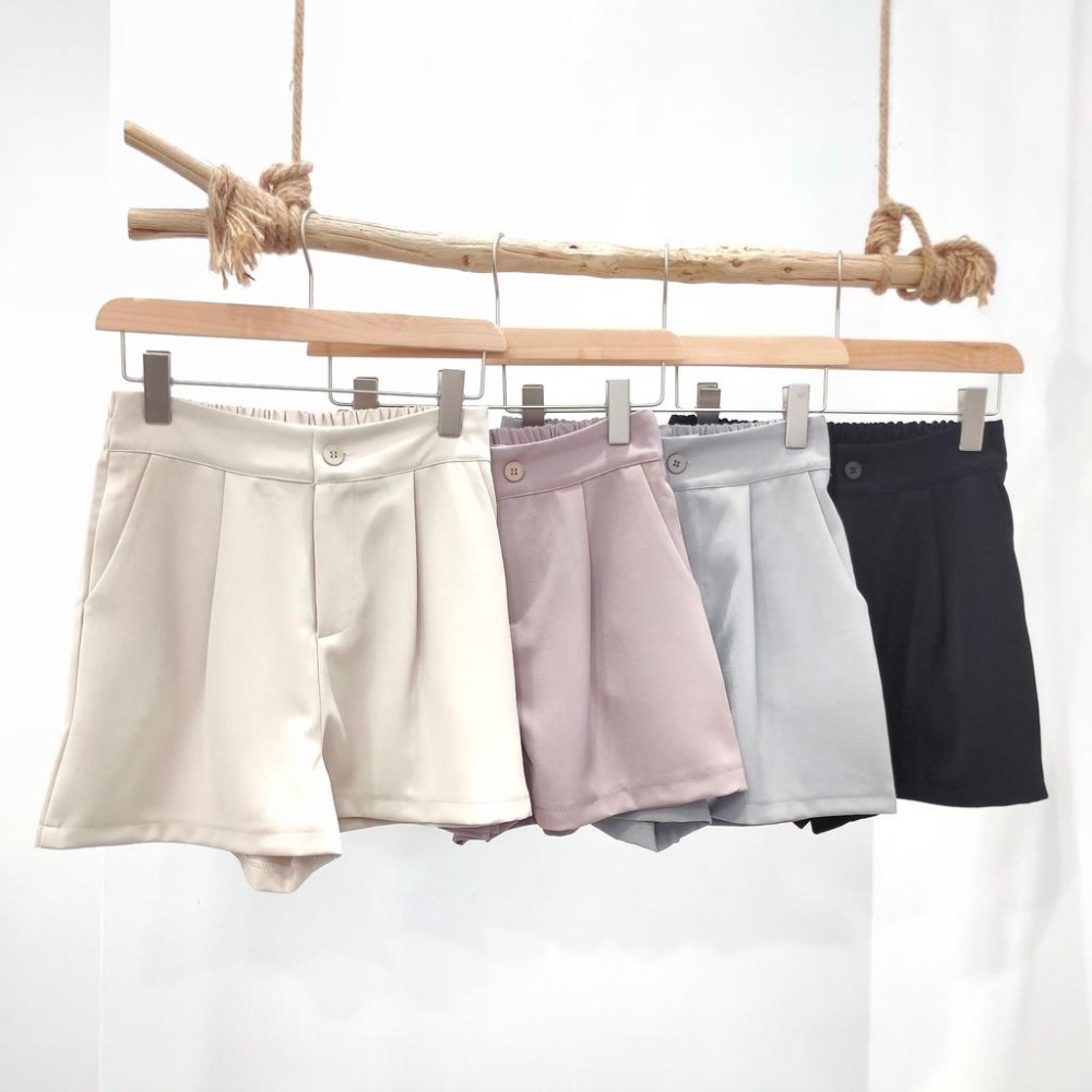 (D121)後鬆緊西裝短褲-4色-細節圖4