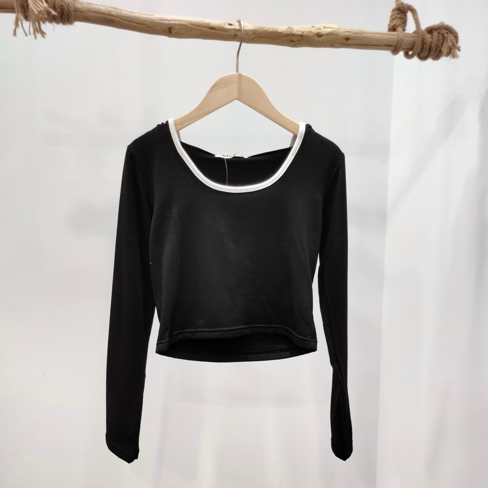 (A118) 正韓 短版連帽發熱衣-4色【現貨-軍綠.咖】-細節圖11