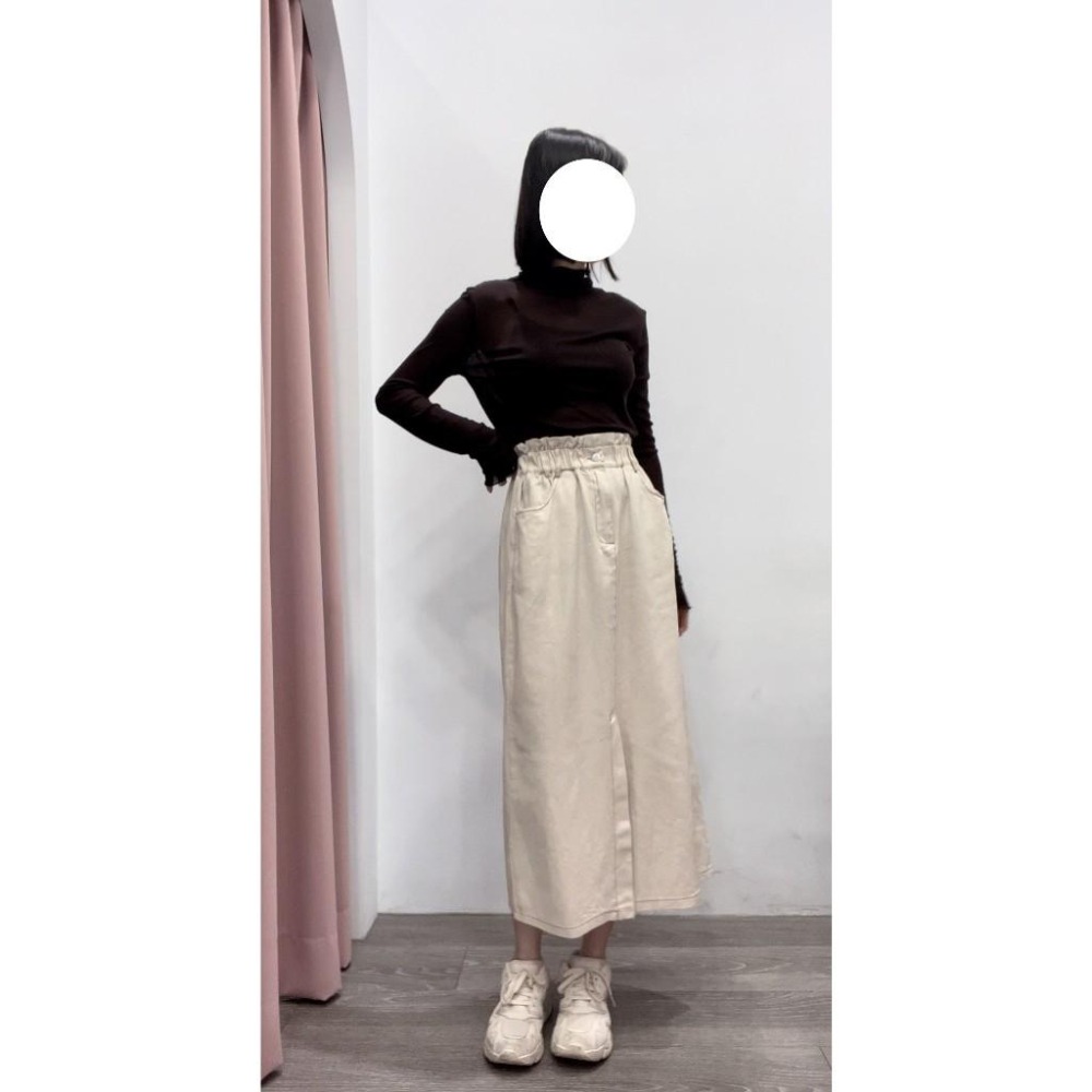 (A288)冰絲網紗半高領木耳邊透膚上衣-5色 打底衣 內搭 長袖上衣-細節圖4