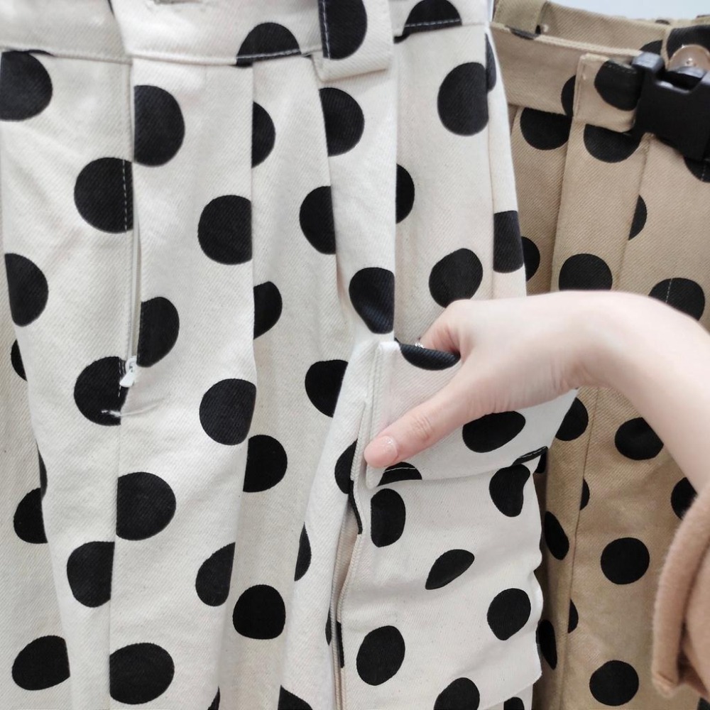 (KRA4)韓-珍珠奶茶後鬆緊挺版後開衩長裙-2色-細節圖6