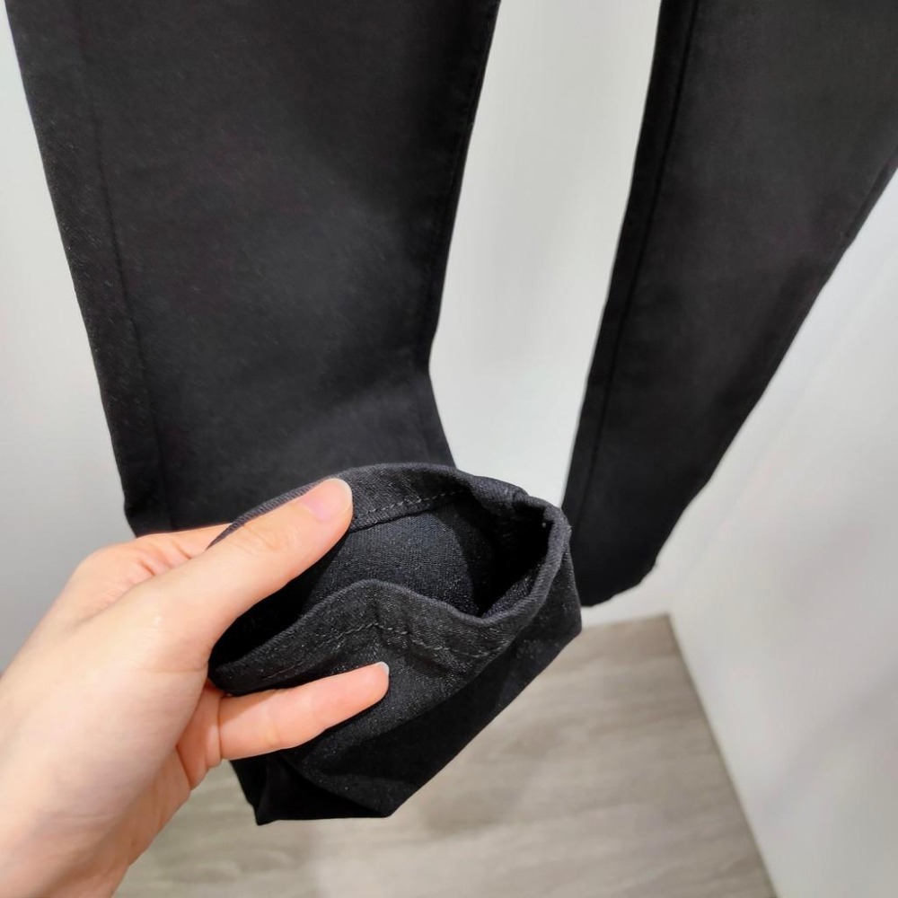 (D80)黑色雙釦窄管長褲S-2L【現貨S.2L】-細節圖5