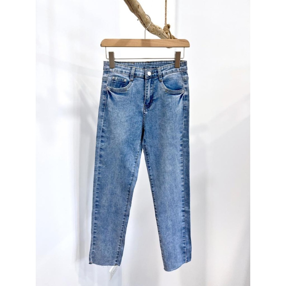 (D207)下抽鬚直筒牛仔長褲S-XL-細節圖2