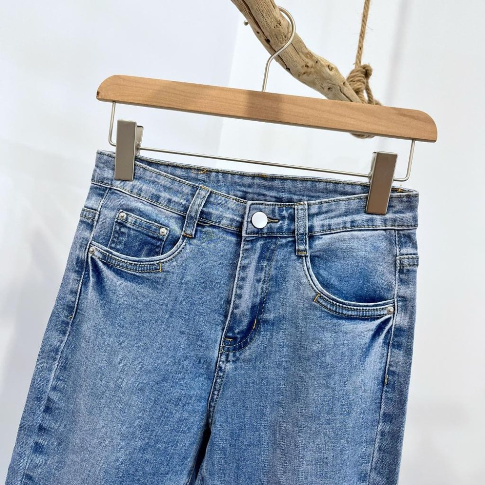 (D207)下抽鬚直筒牛仔長褲S-XL-細節圖3