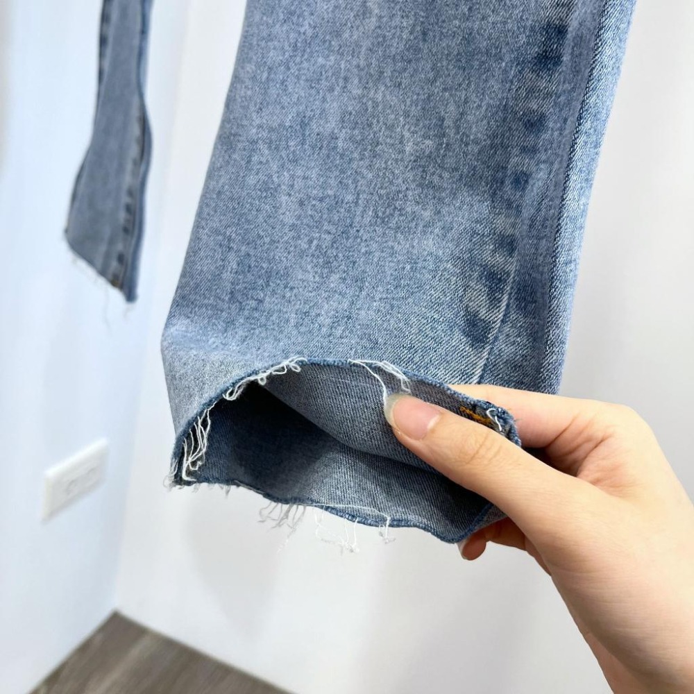 (D207)下抽鬚直筒牛仔長褲S-XL-細節圖4