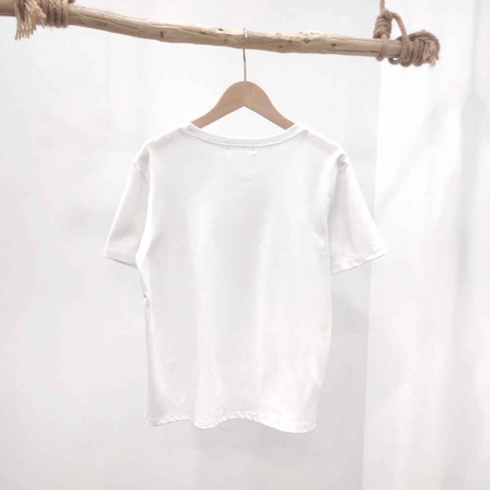 (A148)童趣小鳥印花短袖上衣-5色【現貨-白.黑】-規格圖8