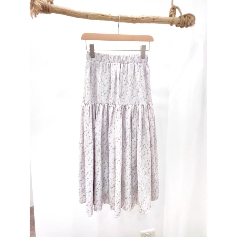 (E50)薰衣草碎花鬆緊長裙-細節圖5