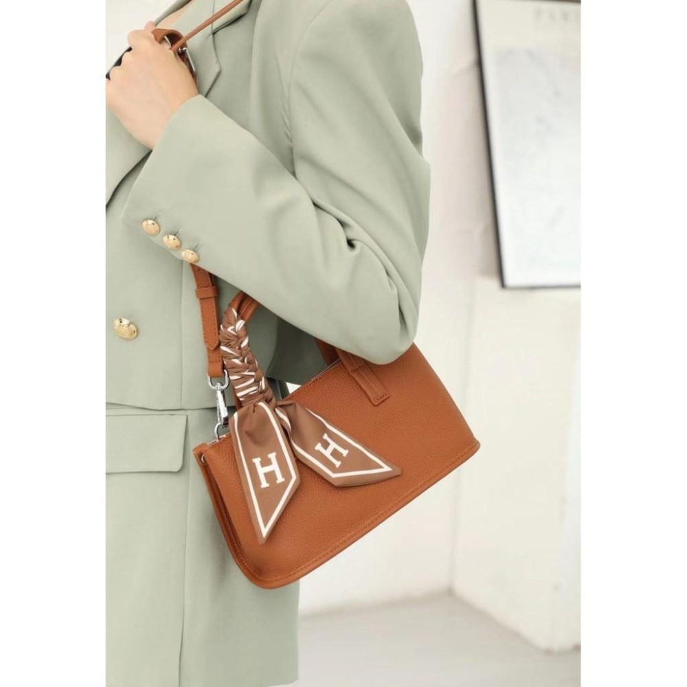 (P1)質感絲巾真皮側背包-3色-細節圖8