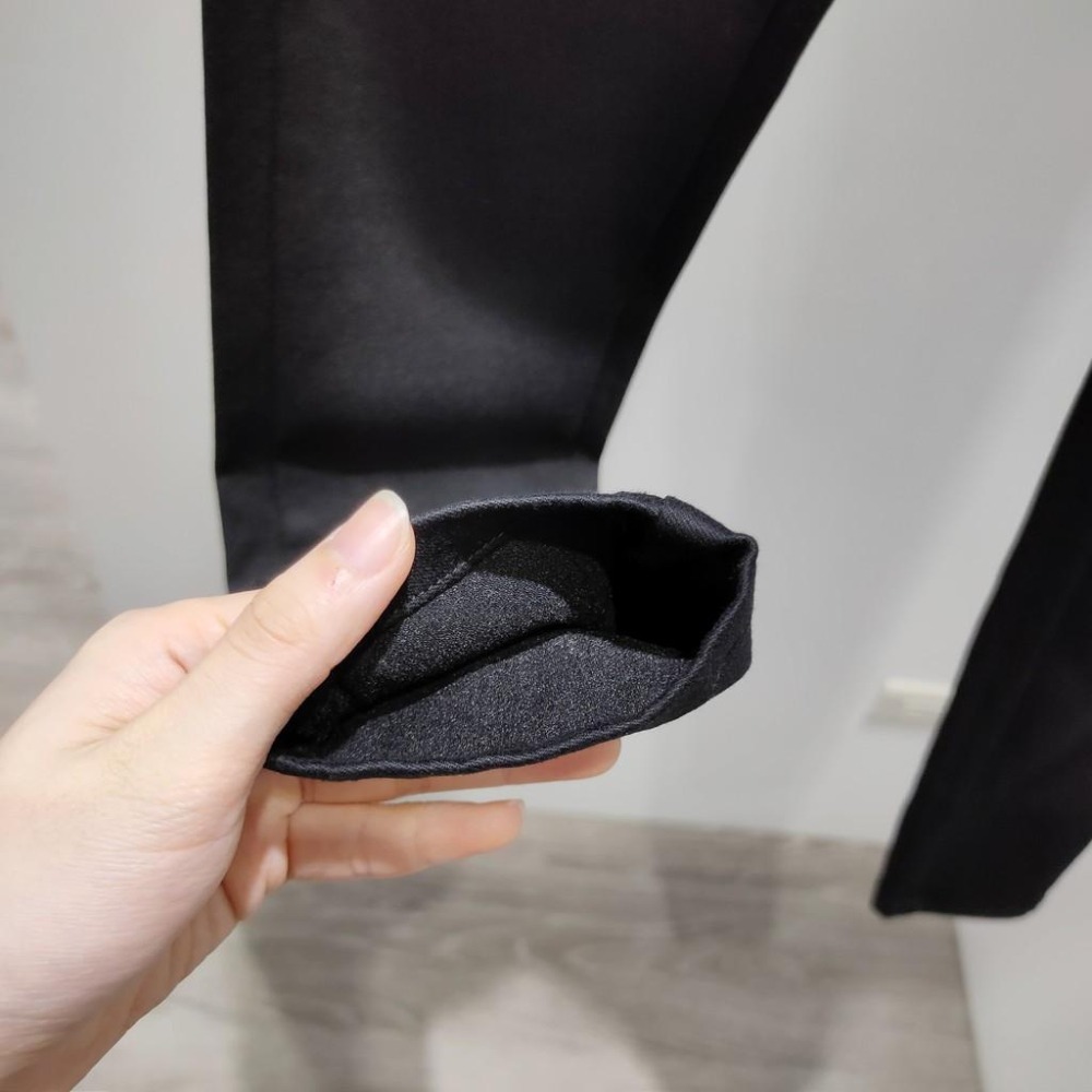 (D68)黑色彈力窄管長褲S-2L【現貨S.2L】秋冬-細節圖7