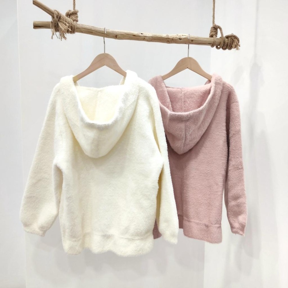 (G21)柔軟水貂毛連帽外套-2色-細節圖9