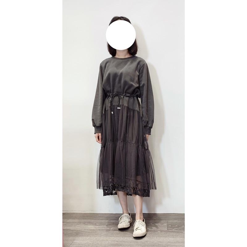 (KRB11) 韓-拼接蕾絲內刷毛洋裝-3色📍折扣出清售完不補/不退換📍-細節圖2