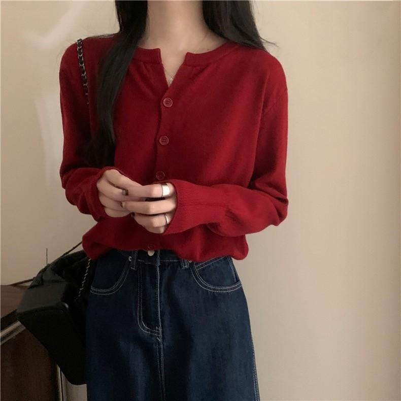 (A298)排釦長袖針織上衣-6色 柔軟 針織外套-細節圖4