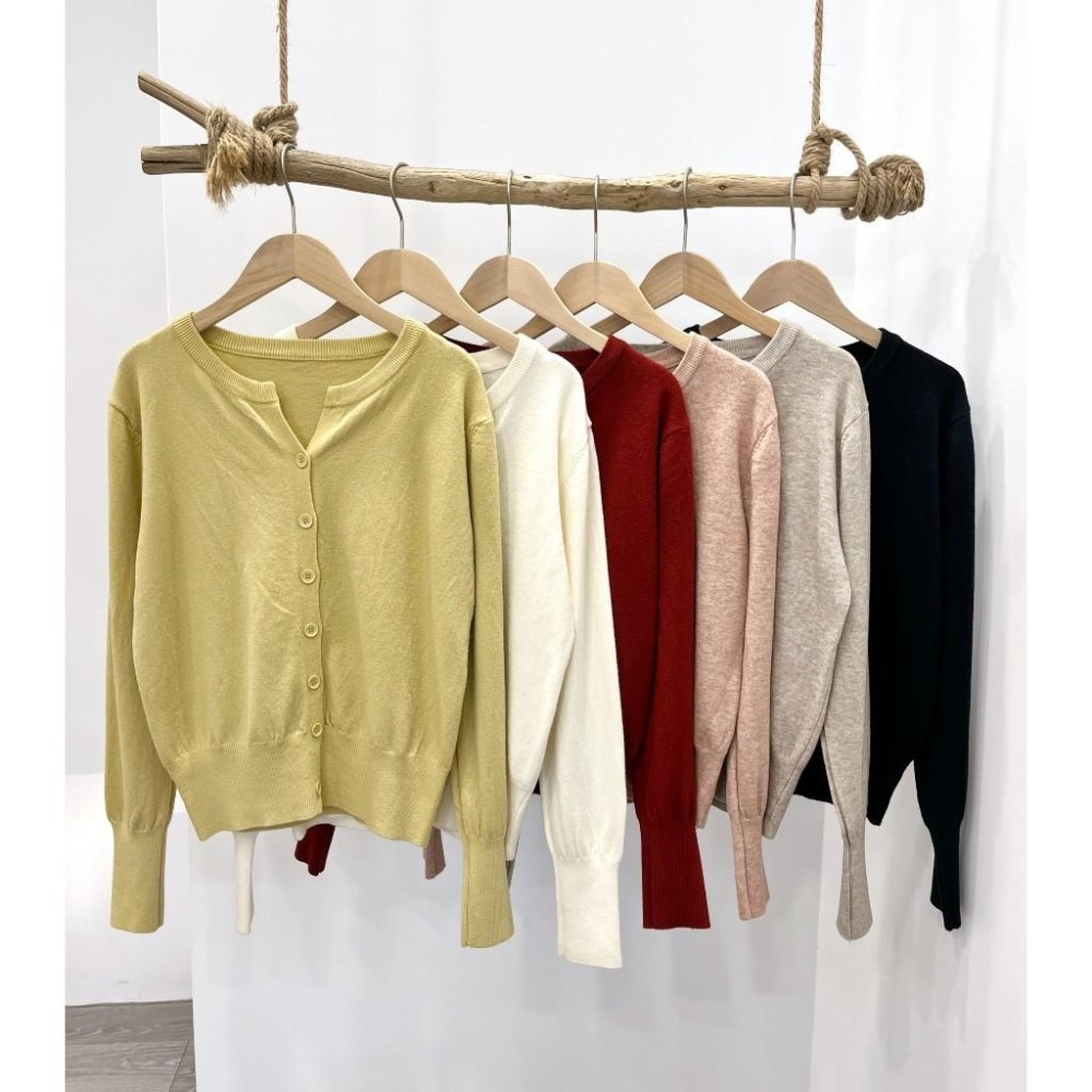 (A298)排釦長袖針織上衣-6色 柔軟 針織外套-細節圖7