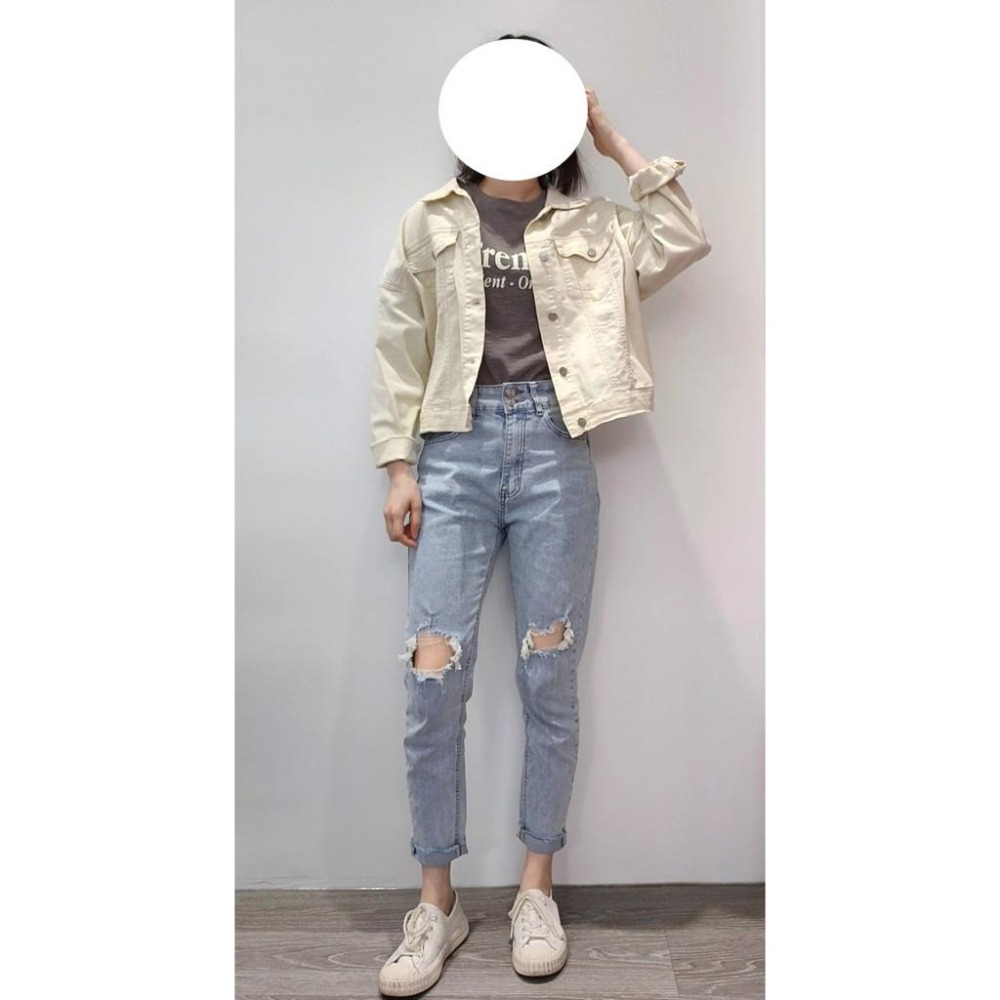 (G12)韓-雙口袋彈性薄牛仔外套-2色【現貨-綠】-細節圖2